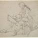 Seated Young Artist Holding Drawing Materials